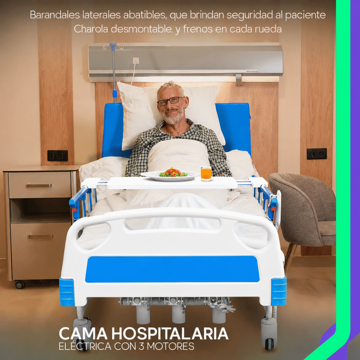 Cama de hospital Electrica Super Low