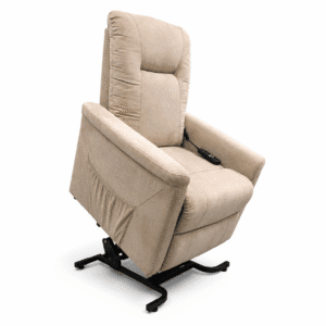Reposet eléctrico reclinable Majut con sistema Power Lift para adultos mayores y personas con movilidad reducida.