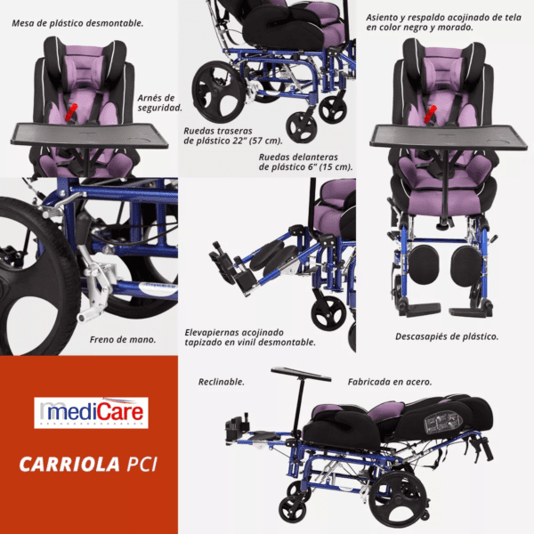 Silla De Ruedas Tipo Carriola Pediatrica PCI