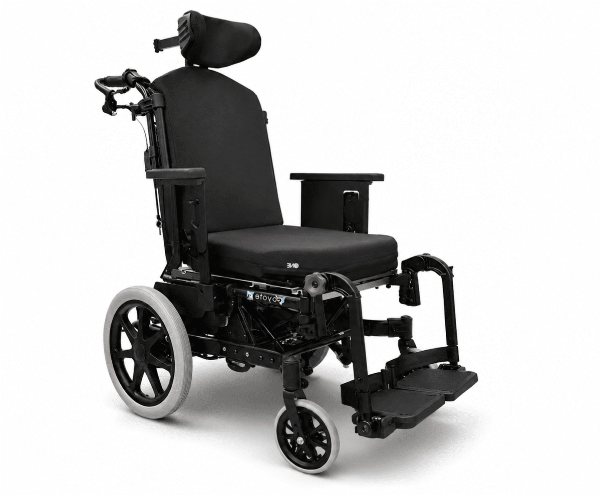 Silla de ruedas con basculación y reclinación manual