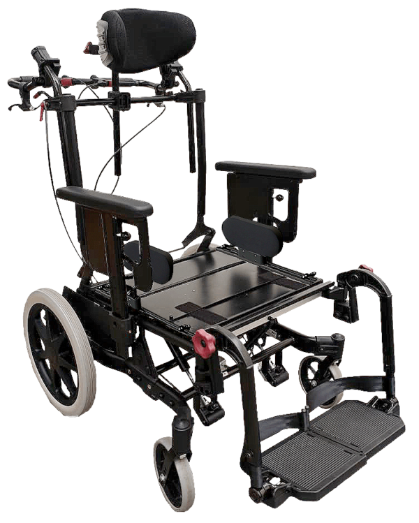 Silla de ruedas con basculación y reclinación manual