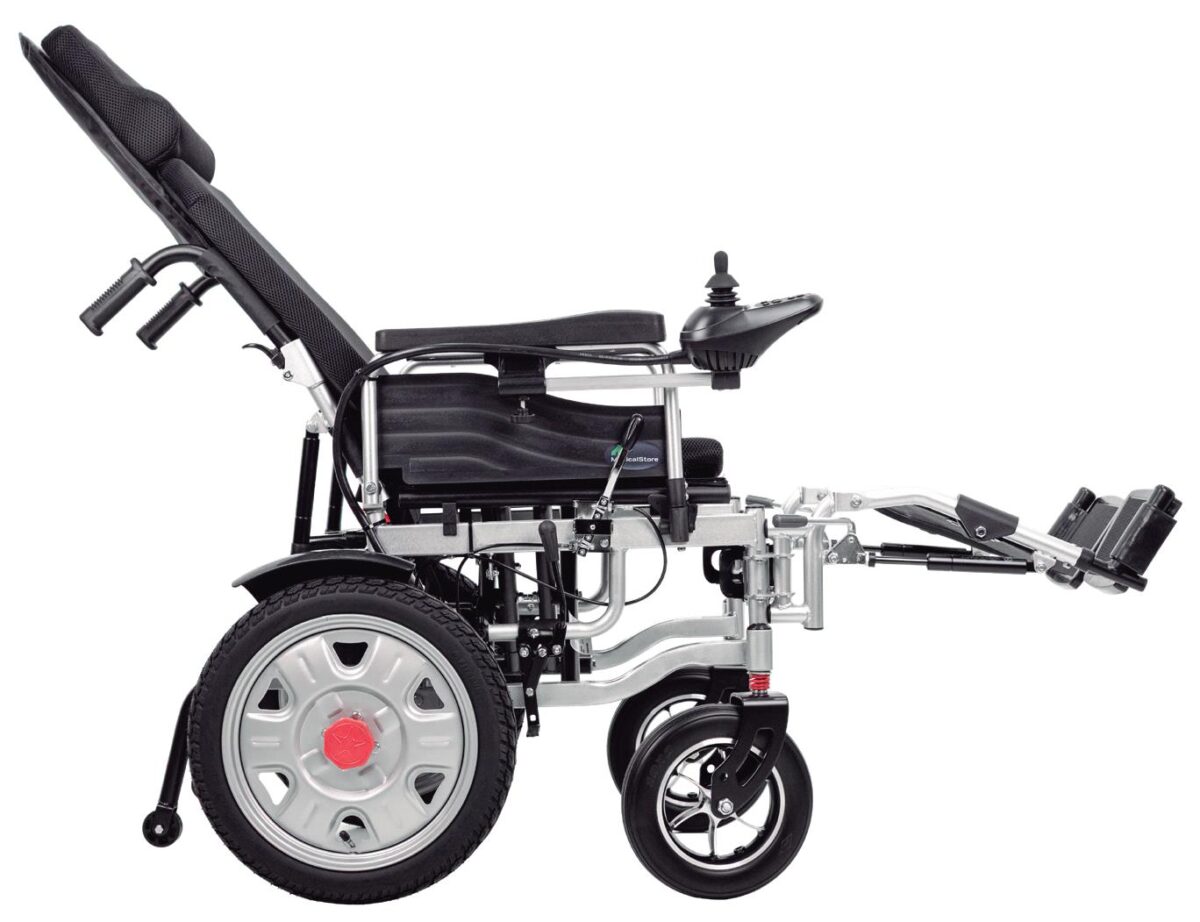 Silla de Ruedas Eléctrica Respaldo Reclinable.